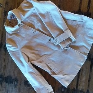 Silver Toggle Button Car Coat. EUC by George sz L
